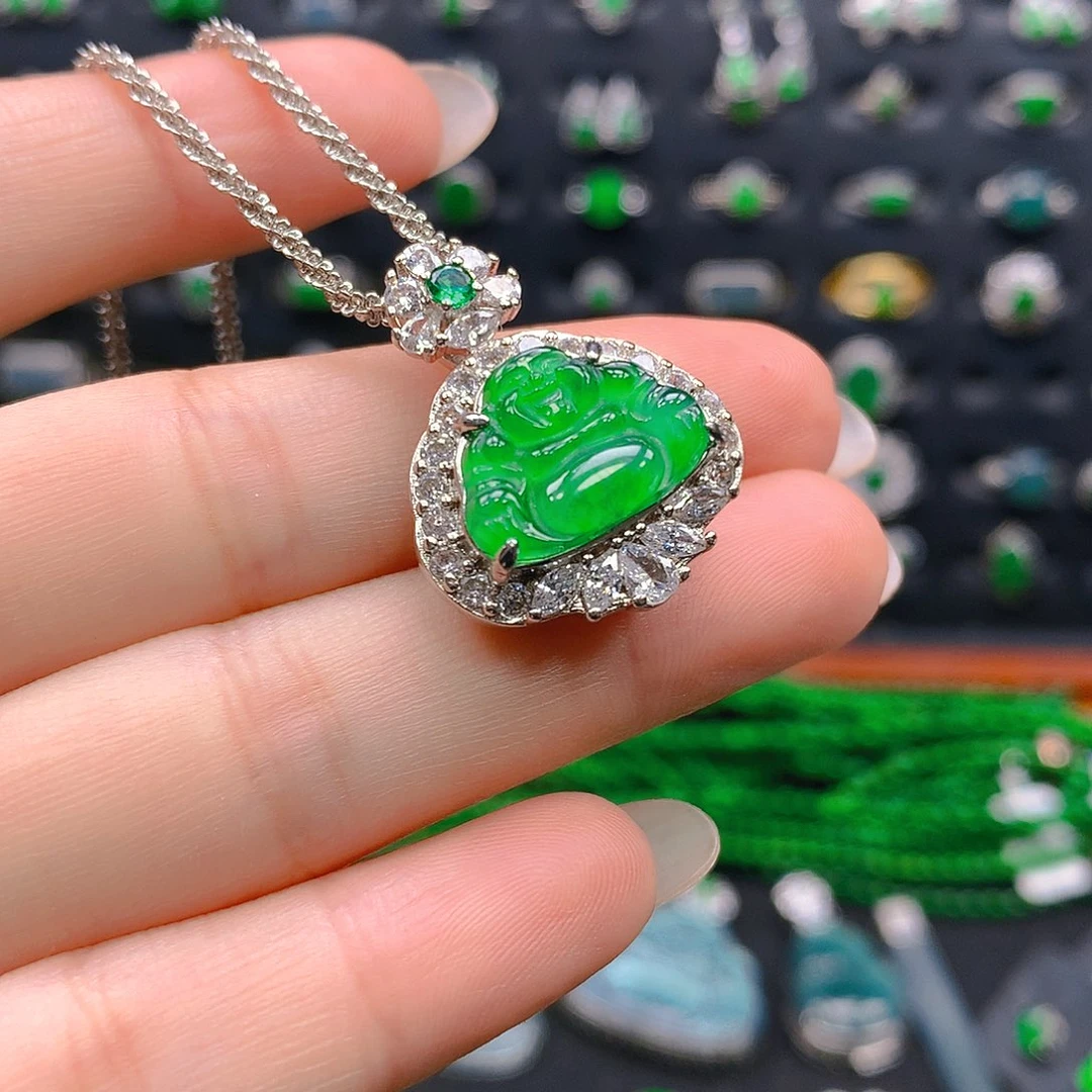 翡翠未镶嵌吊坠(不含链)佛公