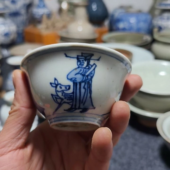姜*铁青花小杯子一个全品