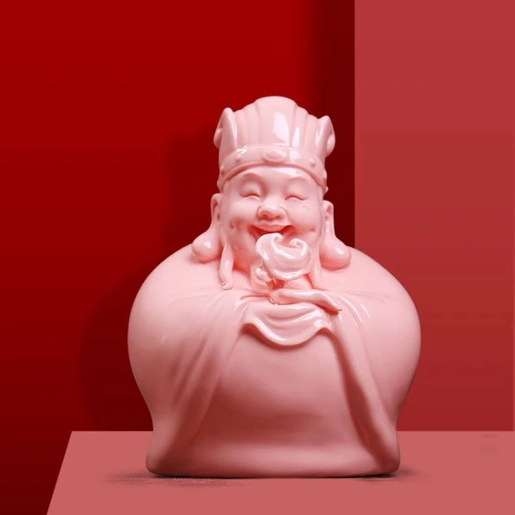 工艺美术大师福禄寿三星高照家居家用客厅佛像陶瓷新中式笑佛禅意
