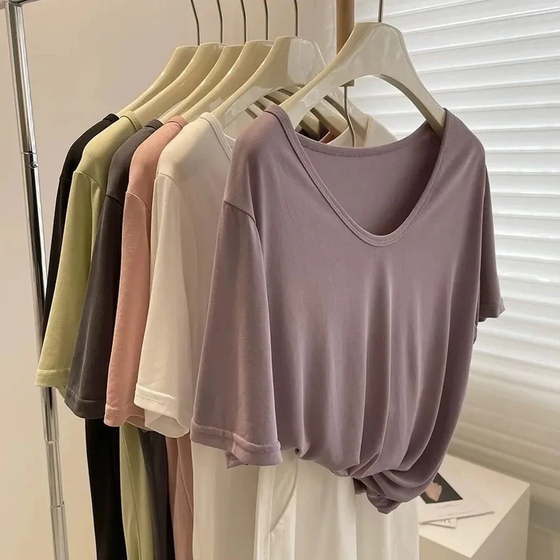 -ARRLMORRE品牌【晚风】莱赛尔chao舒服～鹅蛋领高定短袖t恤