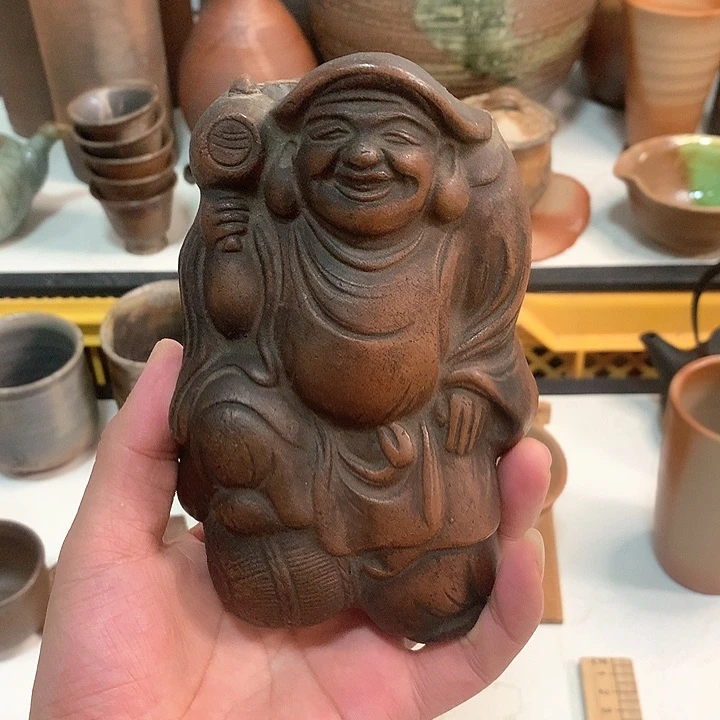 备前烧花瓶一个备前