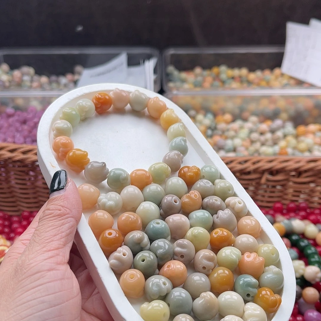 白玉菩提吊坠Q/12mm/20+2颗