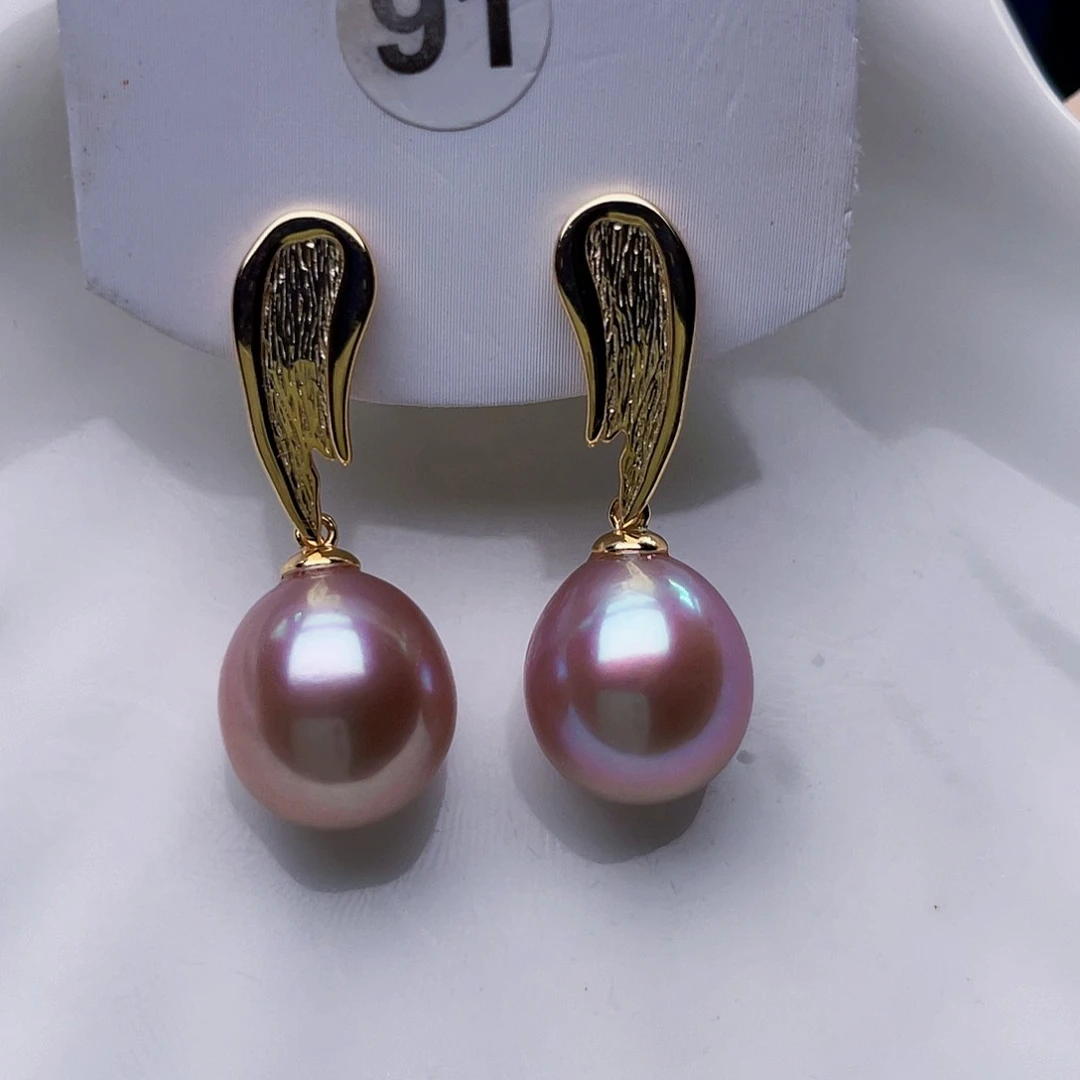 淡水珍珠耳饰银S925镶嵌田****