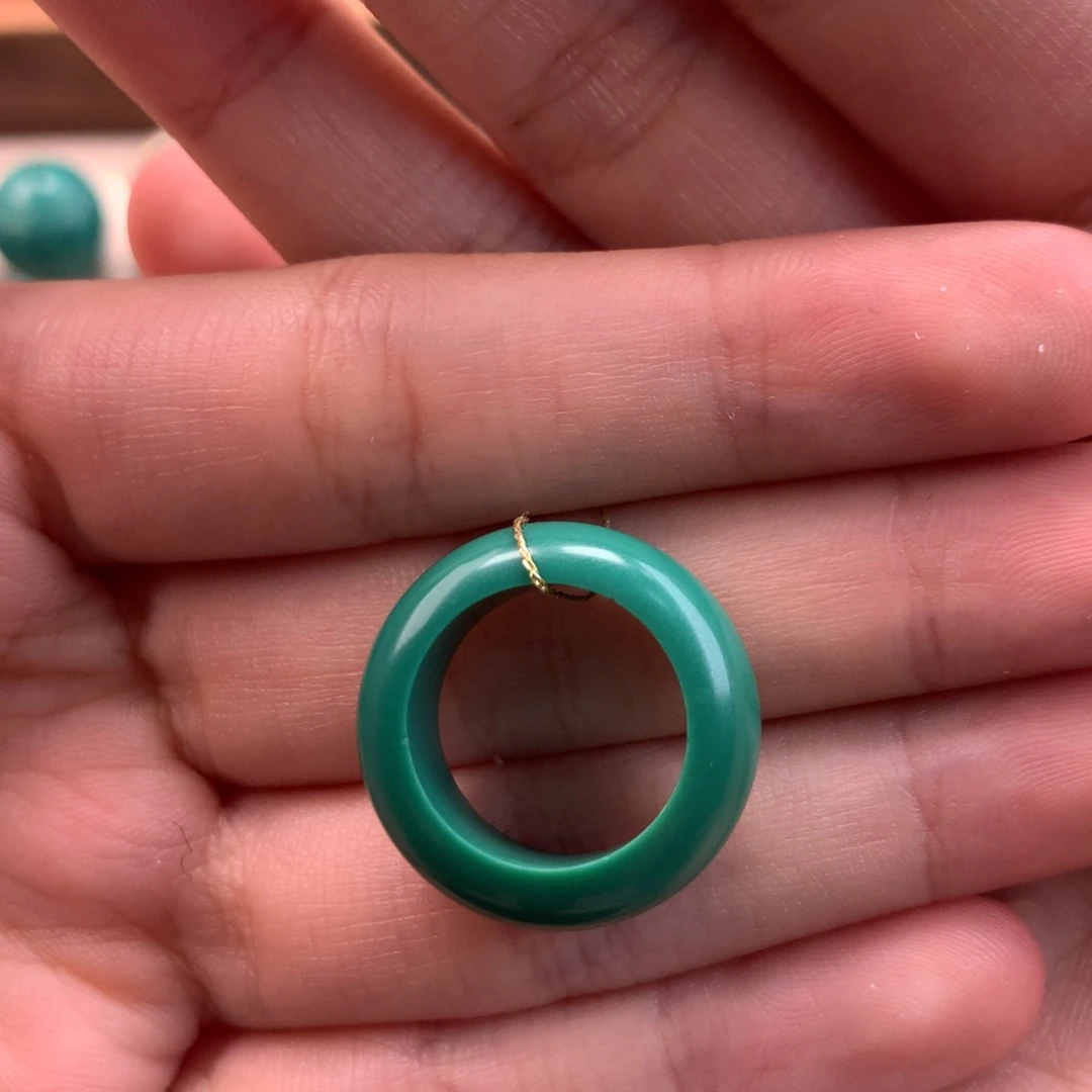 未镶嵌绿松石珠宝奇石外21.9内15mm