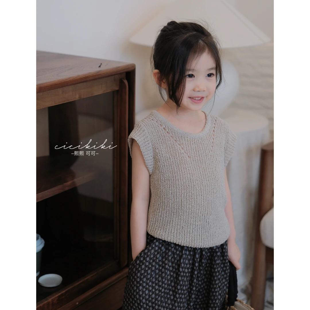 【麦穗】女童童装夏季百搭优雅儿童背心 熙熙可可BX2515