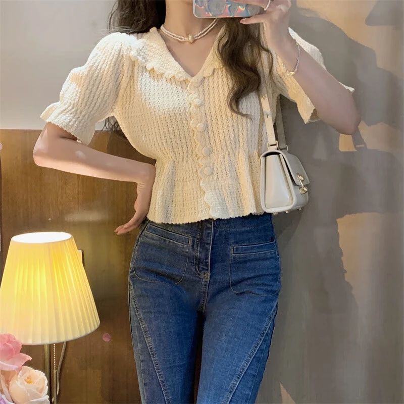 [编码321-360]夏季时尚女生气质百搭针织衫