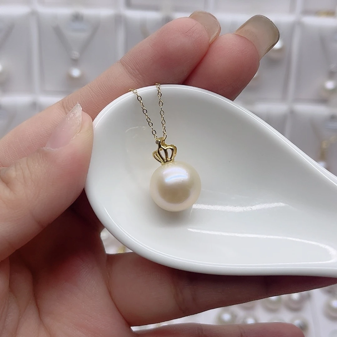 淡水珍珠银S925镶嵌颈饰