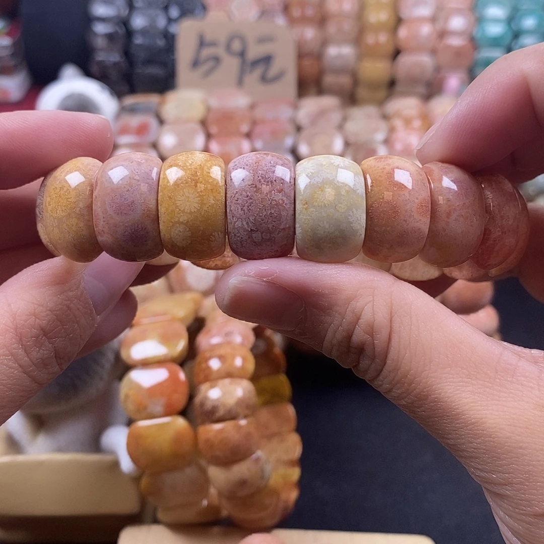 硅化珊瑚（珊瑚玉）未镶嵌手牌 上新31