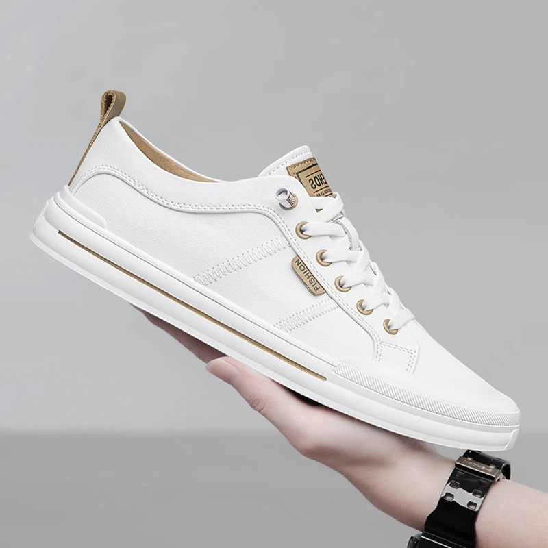 西装小白鞋男休闲板鞋潮牌38码男鞋秋冬季男士一脚蹬皮鞋