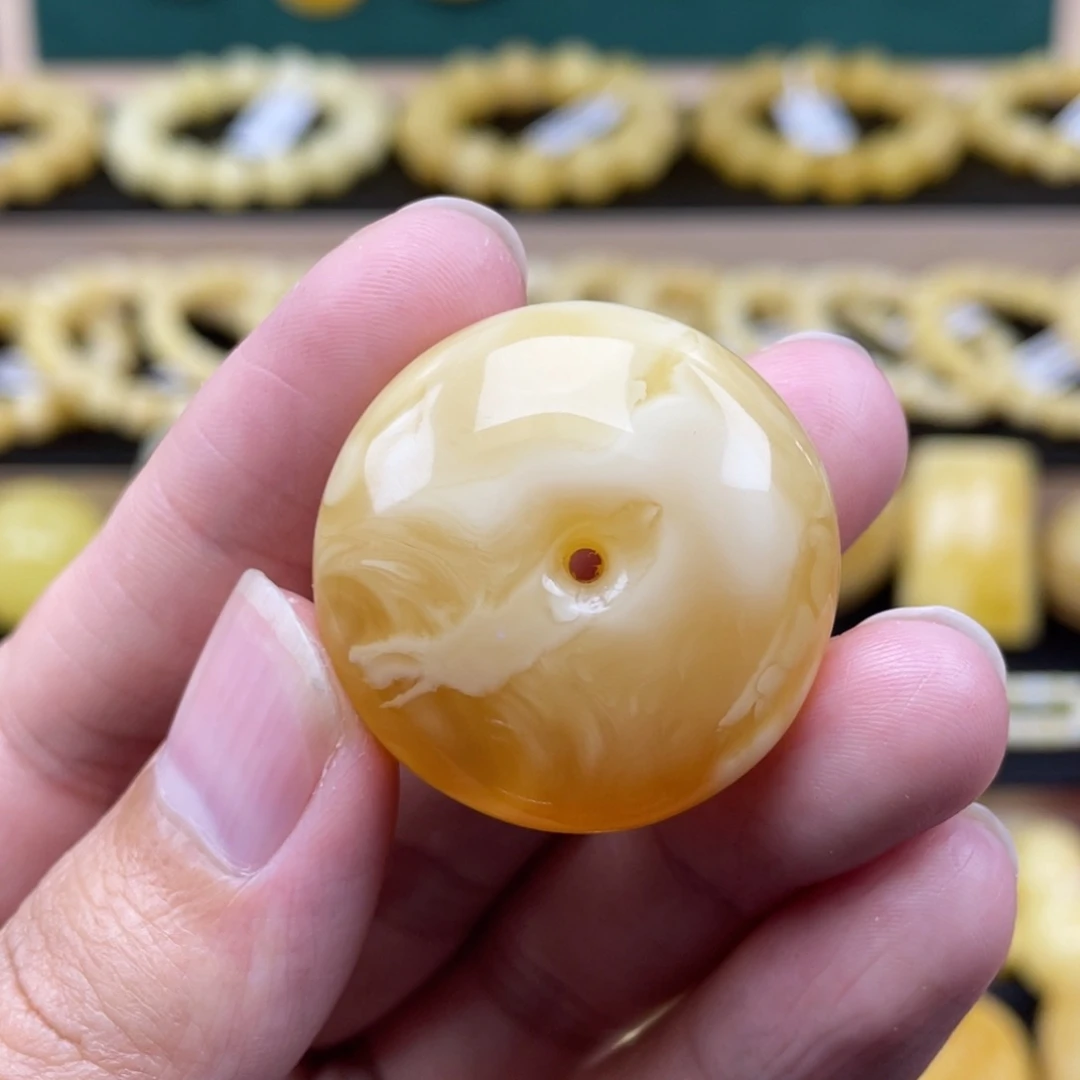 琥珀裸石未镶嵌琥珀蜜蜡