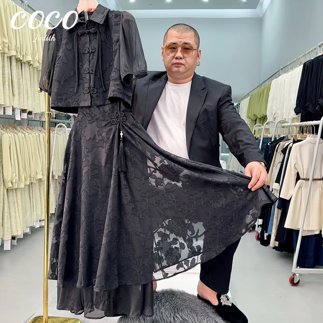 【RG5331】2025年新新中式款蕾丝显瘦气质时尚百搭复古新款连衣裙