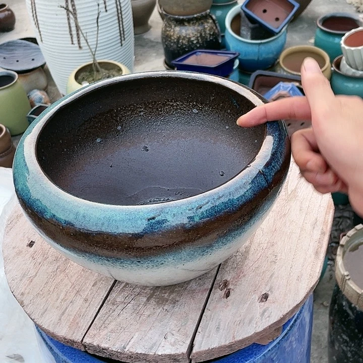 紫砂花盆花盆瑕疵