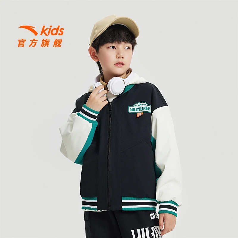 【流光风】安踏儿童男大童运动上衣25春秋新款透气舒适休闲外套8604