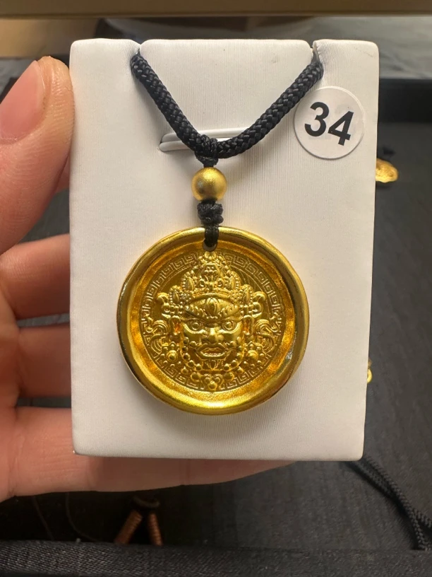 合金吊坠 合金饰品 精工精雕黄财神吊坠男女百搭饰品轻奢款