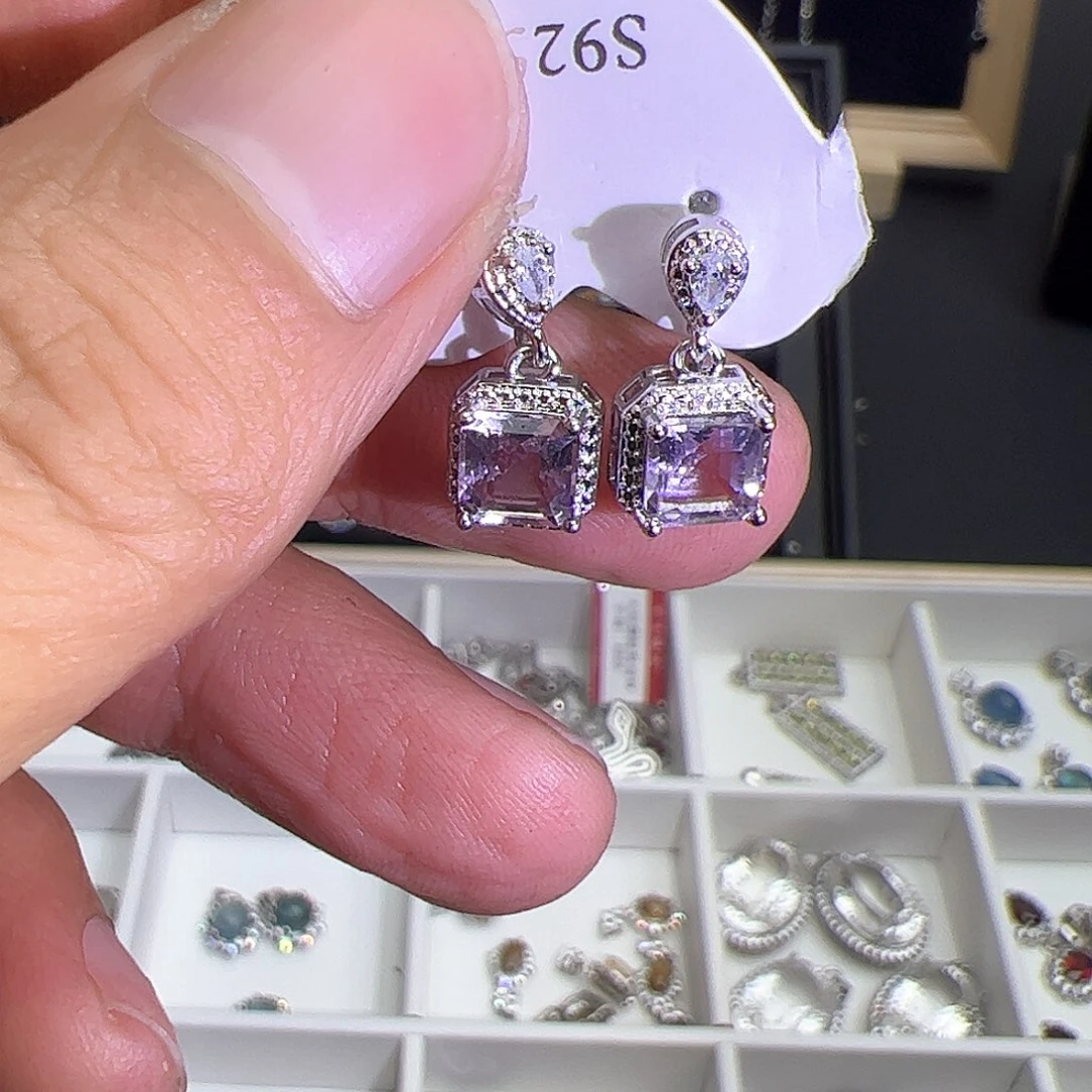 紫晶珠宝半成品银S925镶嵌