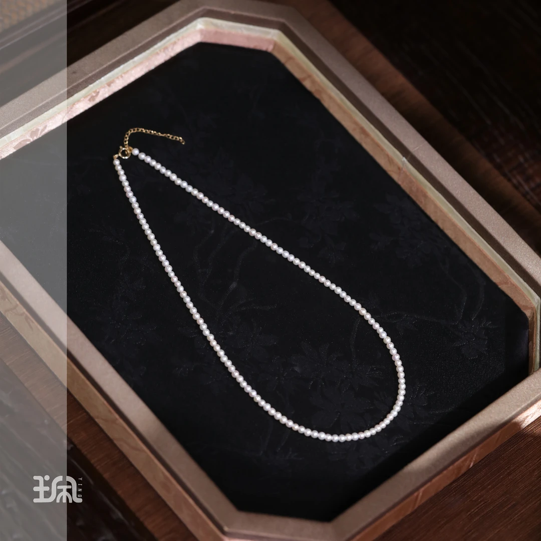 珠卷帘|淡水珍珠*项链*18K金镶嵌LYB24122918多样性发其一