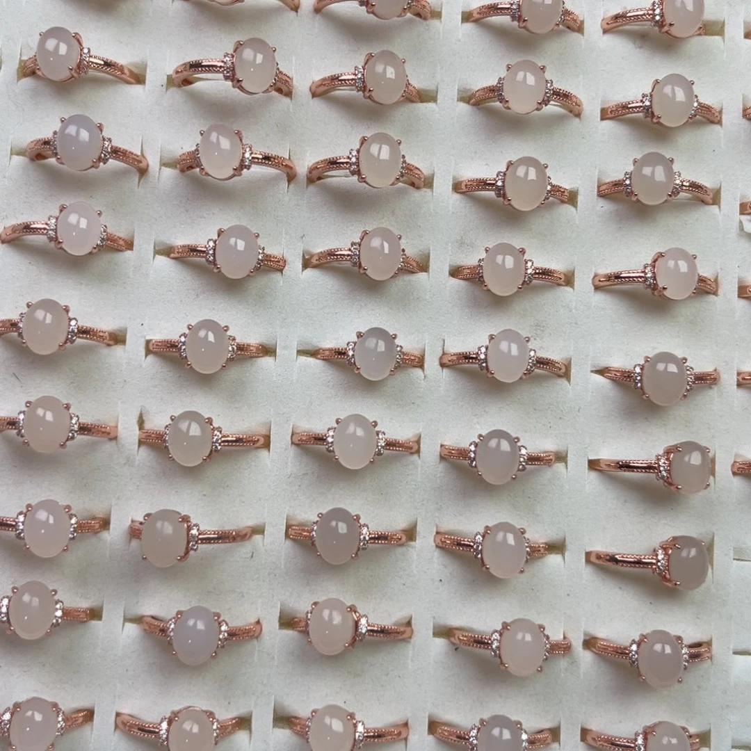 和田玉颈饰合金多样性拍一发一藕粉戒指