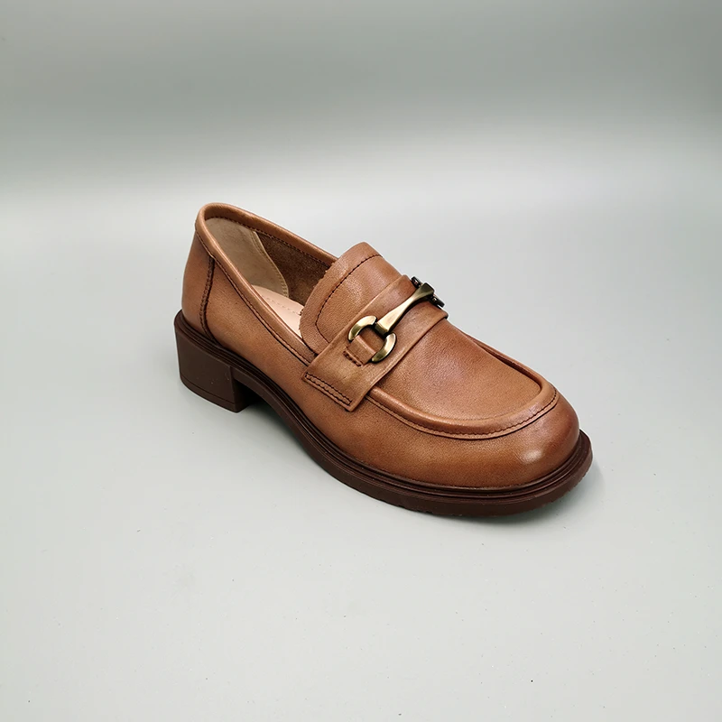 2299头层牛皮乐福鞋时尚休闲英伦风真皮女鞋