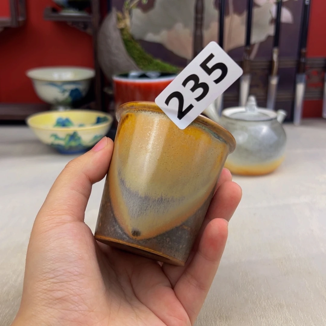 杯青*纯手工柴烧主人杯