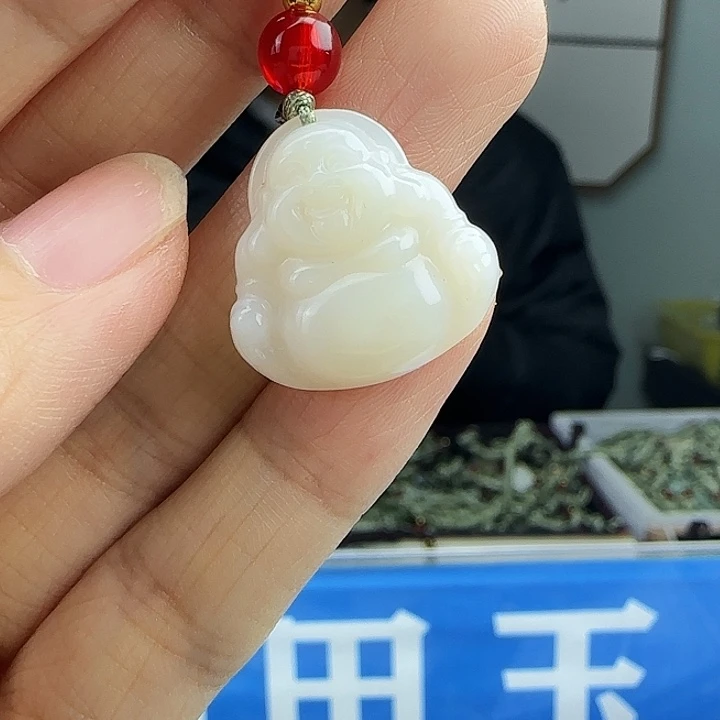 和田玉未镶嵌颈饰20mm