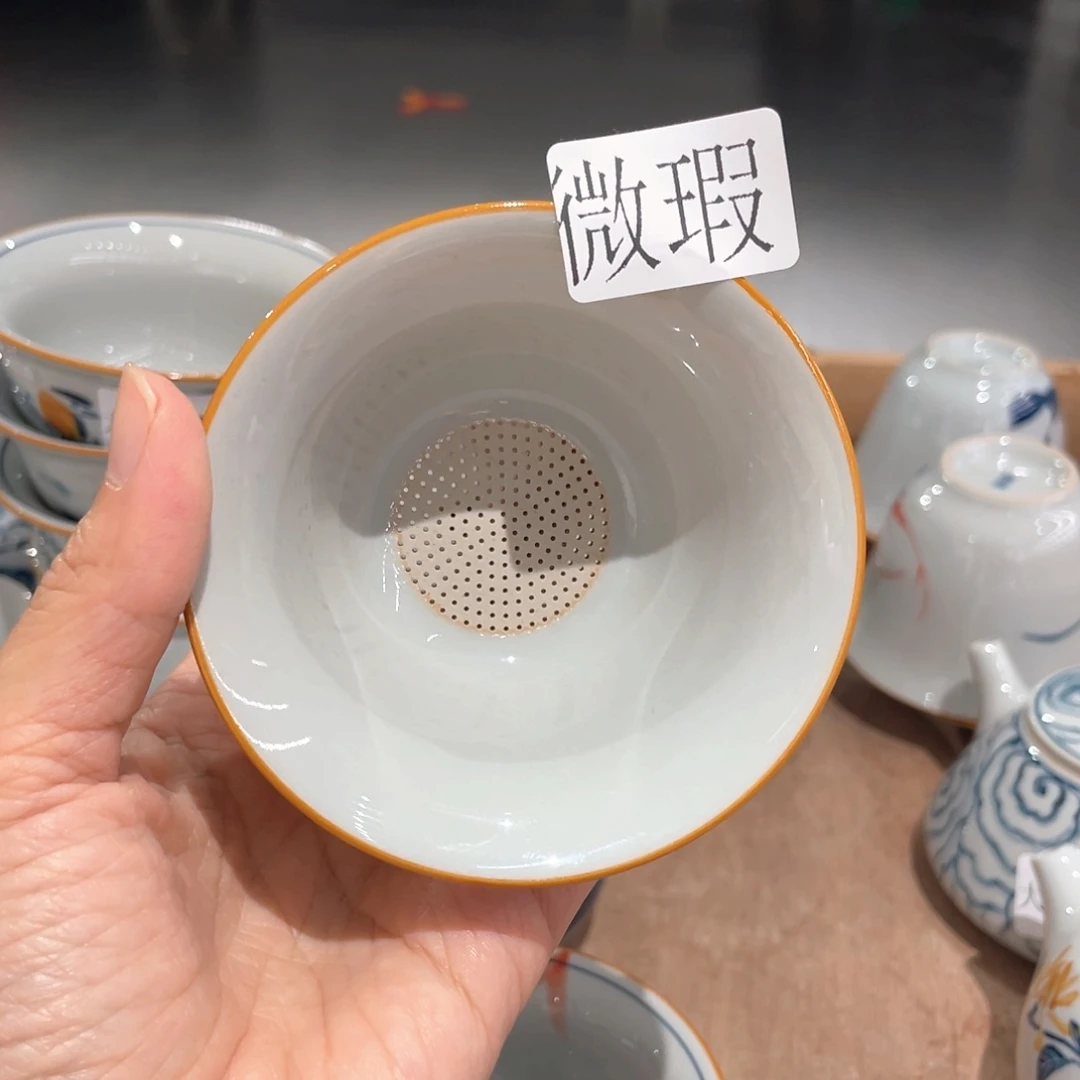 釉下彩纯手绘微瑕