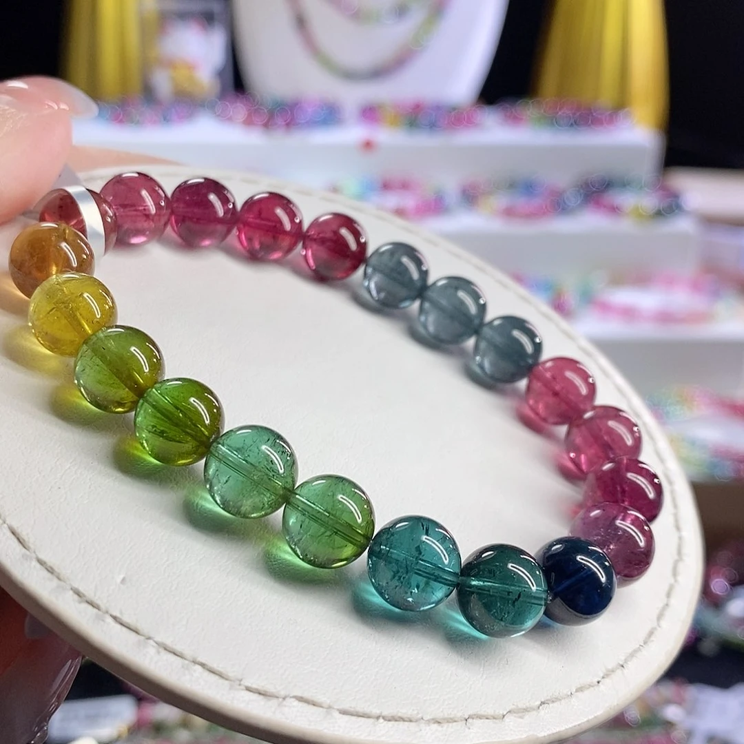 未镶嵌手链碧玺浓艳