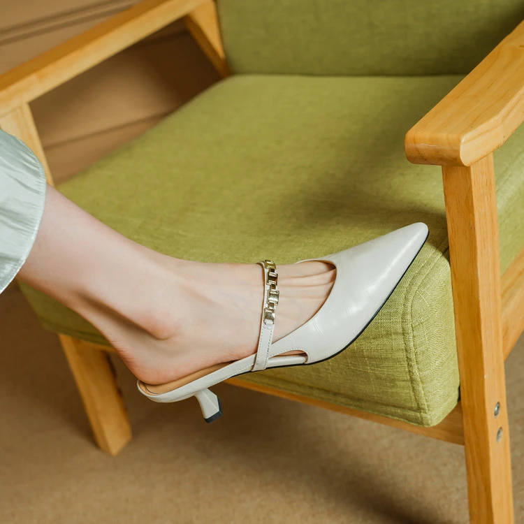 2025新款夏季高跟包头拖鞋女尖头细跟中跟时尚百搭懒人凉拖鞋女