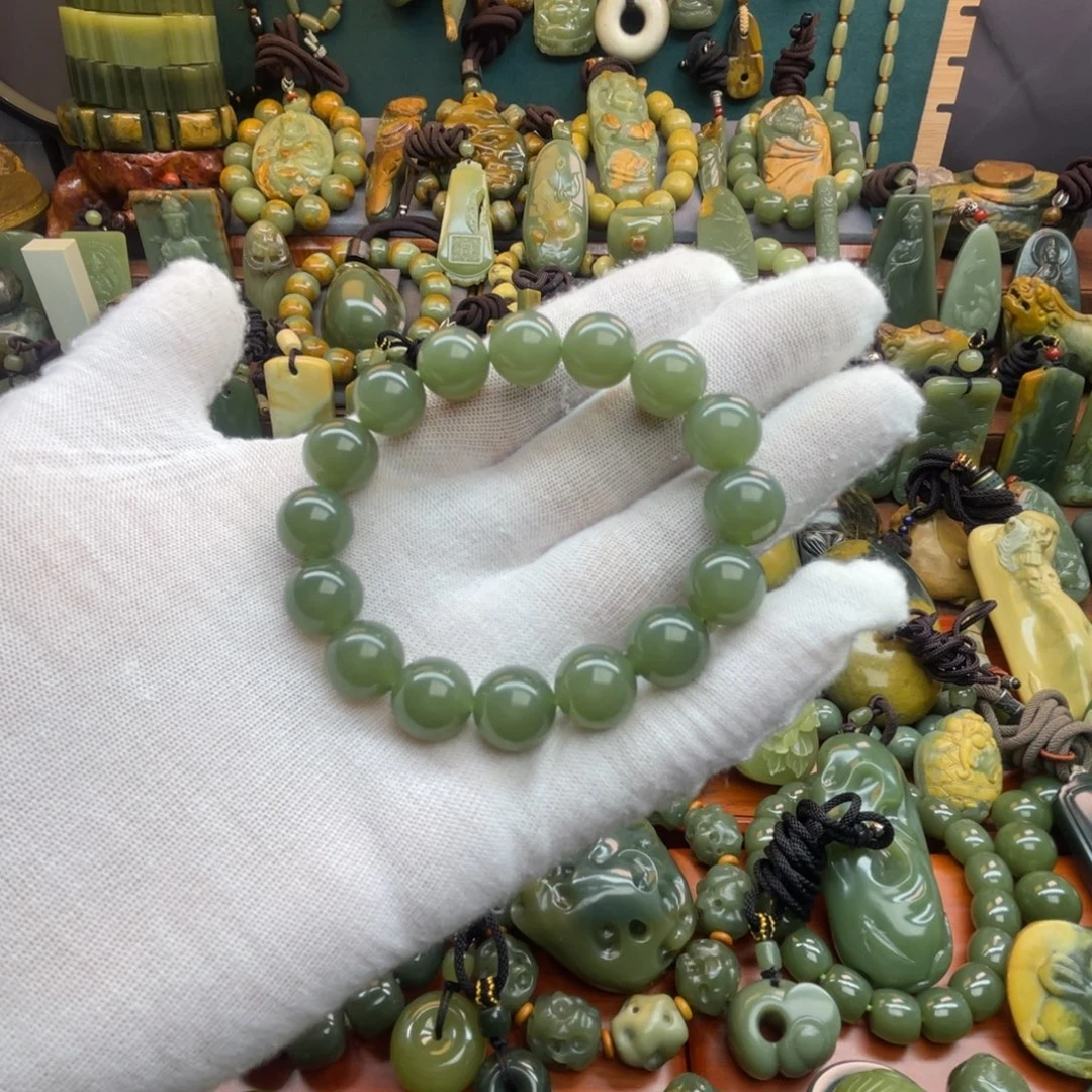 岫岩老玉（透闪石质玉）未镶嵌手链