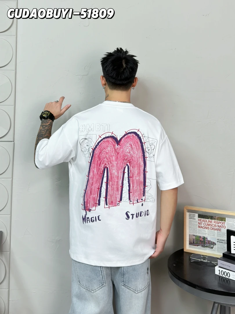 【夏季】新款男女同款时尚M字母短袖T恤51809