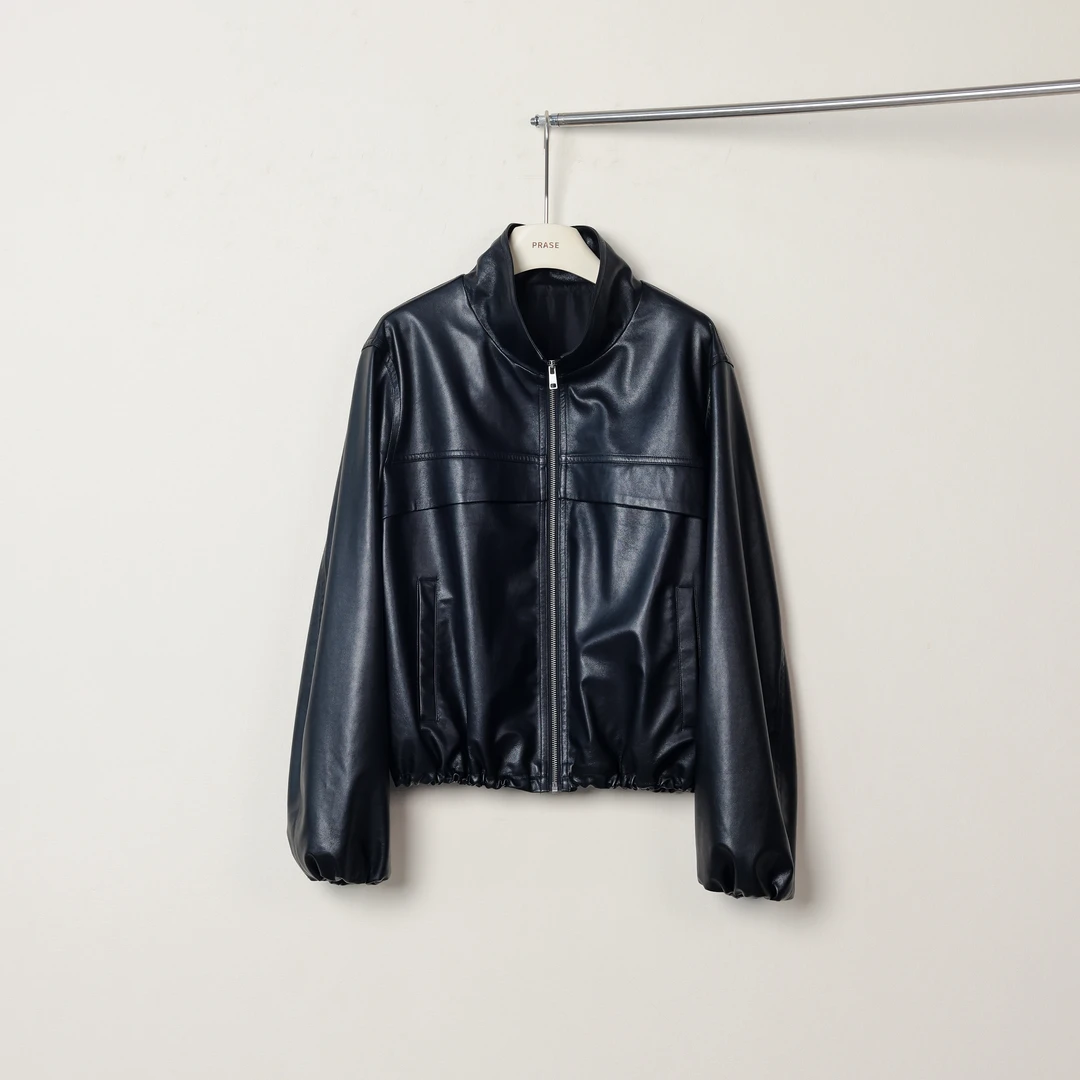 PRASE·杨杨【费城落日】微胖轻奢设计秋气质复古皮衣短外套PR507C29