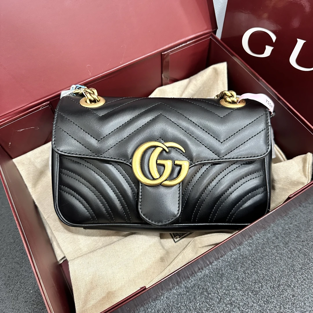未使用 GUCCI/古驰 壹所奢品GUCCI 马蒙22 黑金 黑内 敏敏