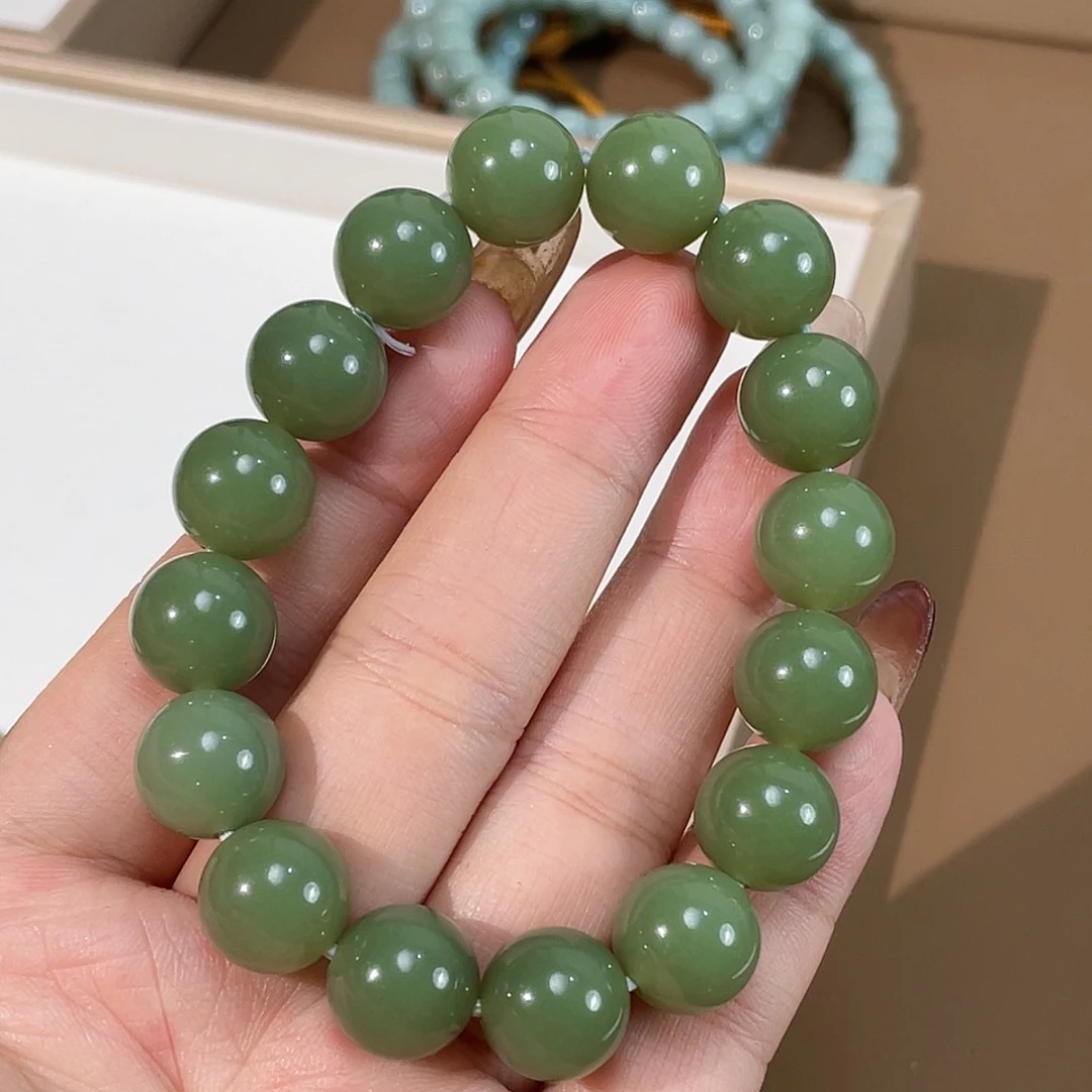 和田玉手链未镶嵌新疆且末 12