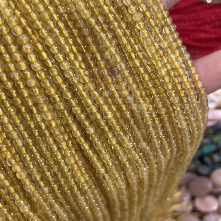 贝壳非金属一条3mm黄水圆珠