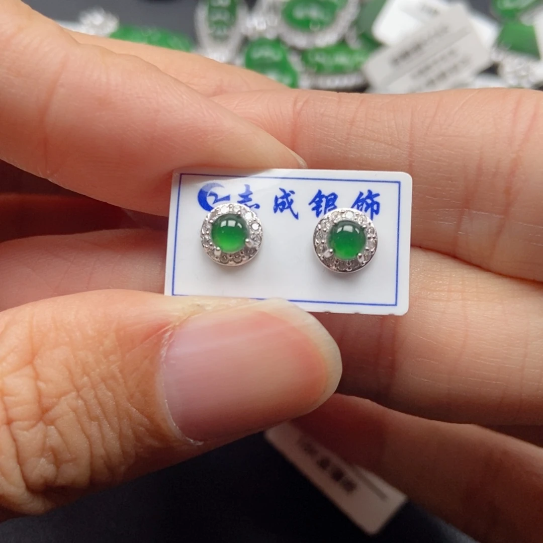 翡翠银S925镶嵌颈饰