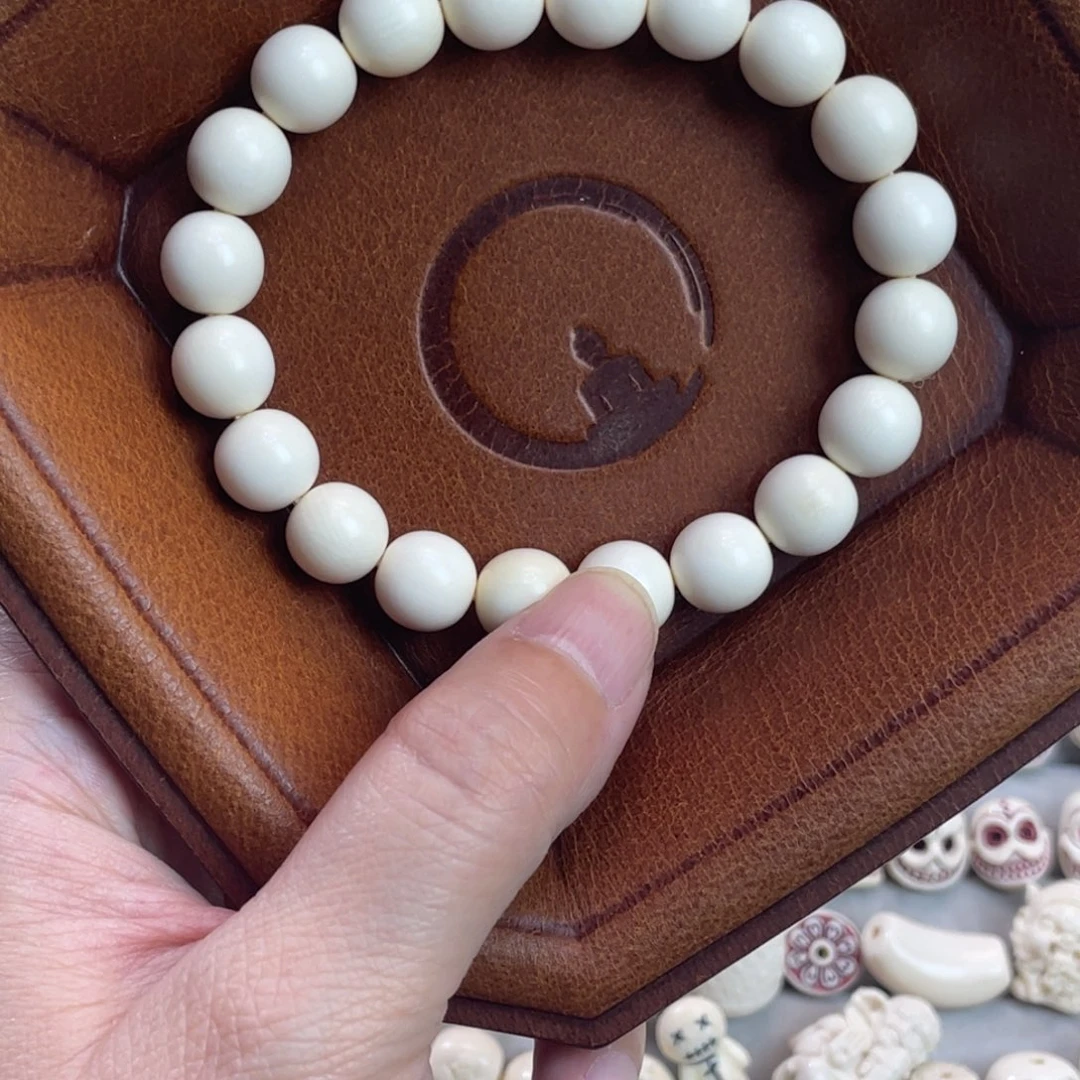 猛犸象牙手串/手链/手镯10圆珠单圈