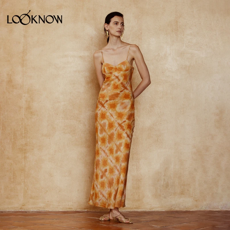 AUTI SEMINARIO设计师品牌LOOKNOW25夏季新款印花真丝吊带连衣裙