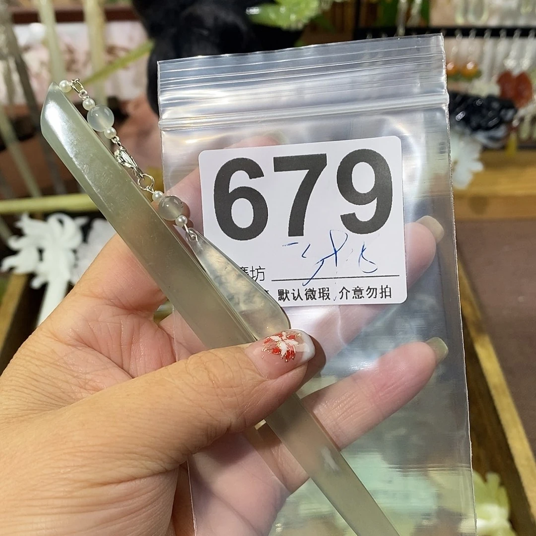 C***ᓗ蛇纹石玉合金发饰