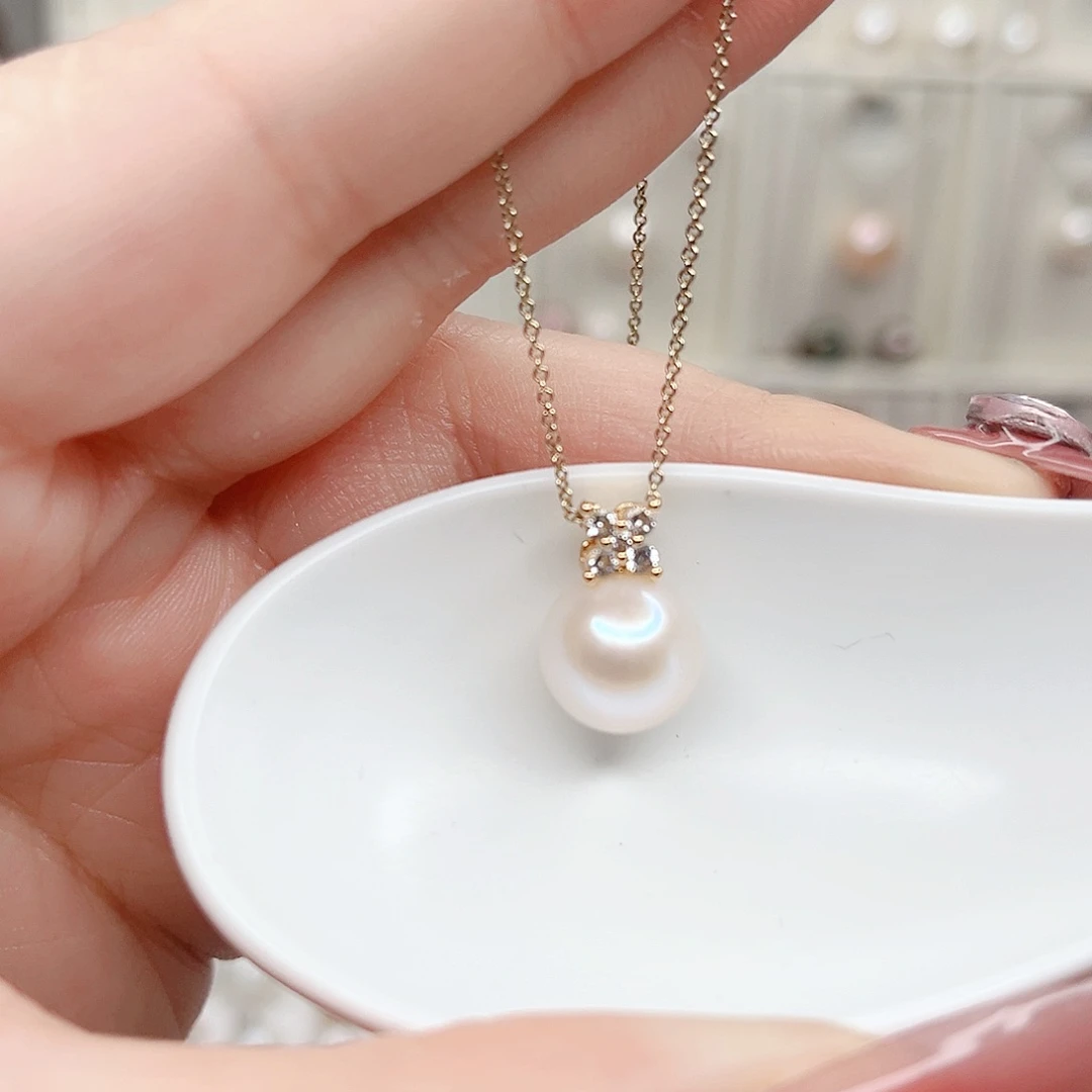 合金淡水珍珠吊坠(不含链)