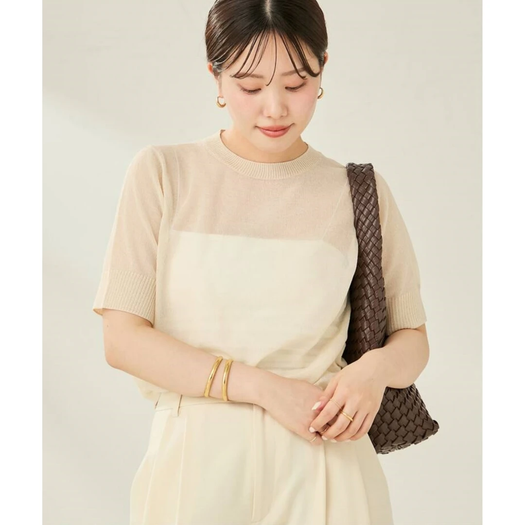 【胖虎家】夏季新款 P 极简风舒适百搭针织衫时尚简约纯色上衣