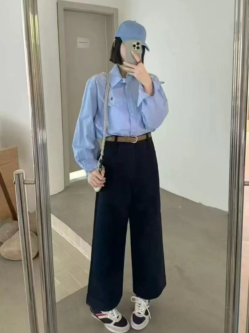 (401-600)时尚气质休闲百搭显瘦直筒裤垂感阔腿裤