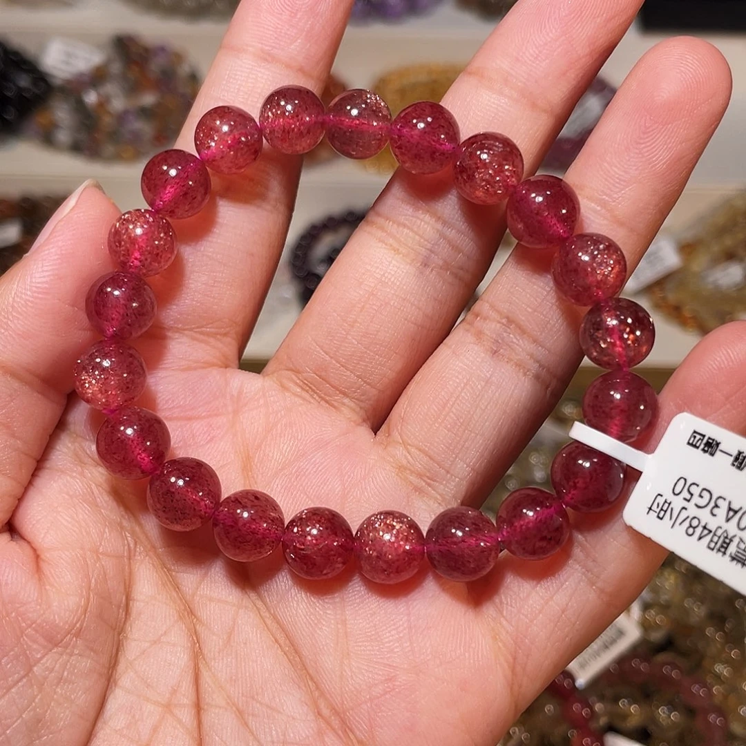 手串未镶嵌水晶红草莓9.6m