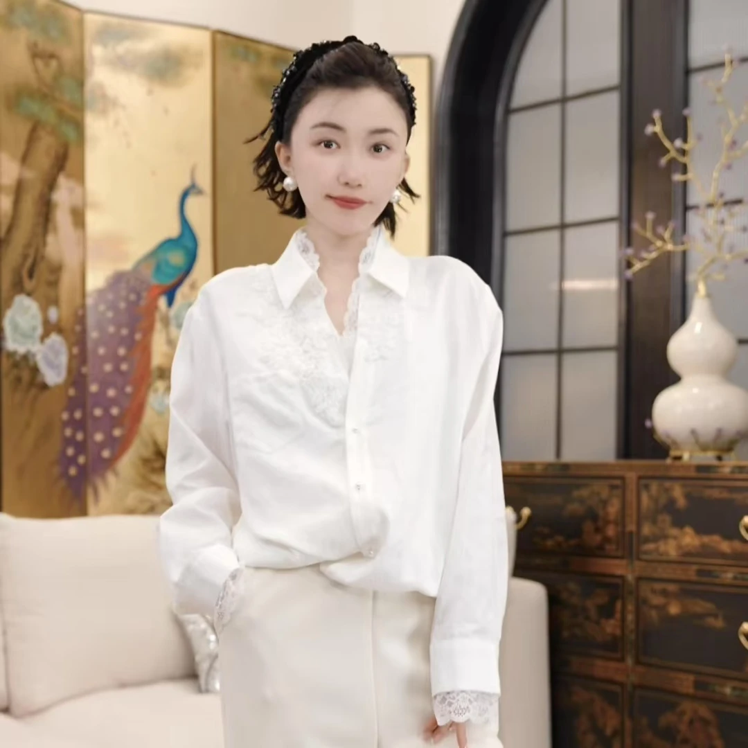 Betty Bairn【玉京】新中式亚麻衬衫上衣25B-BW8799