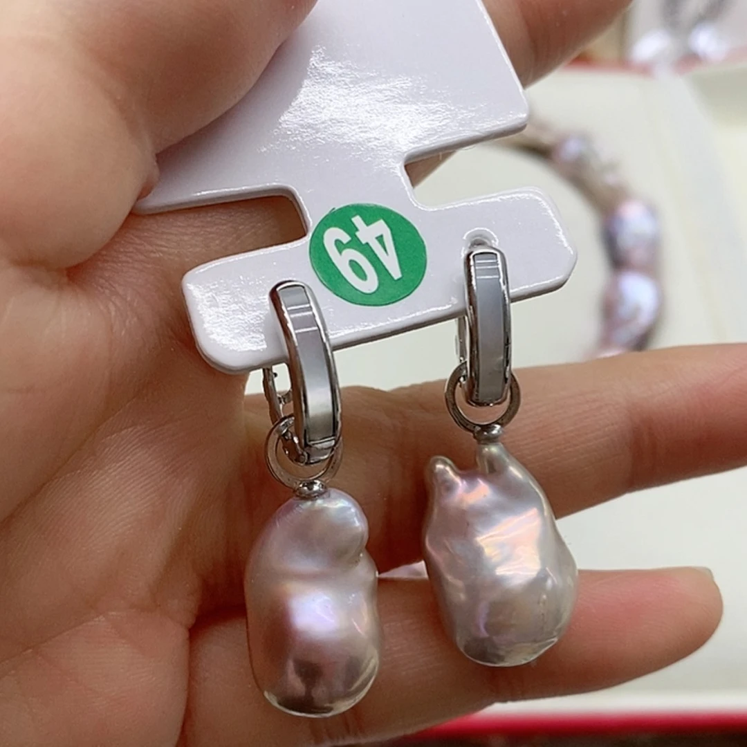 【闪购商品】淡水珍珠耳饰银S925镶嵌