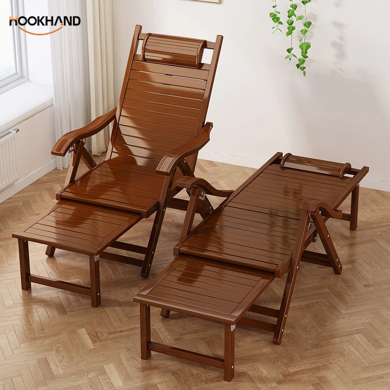 竹躺椅折叠床两用午休折叠椅家用沙滩乘凉靠背椅升级加宽多档调节