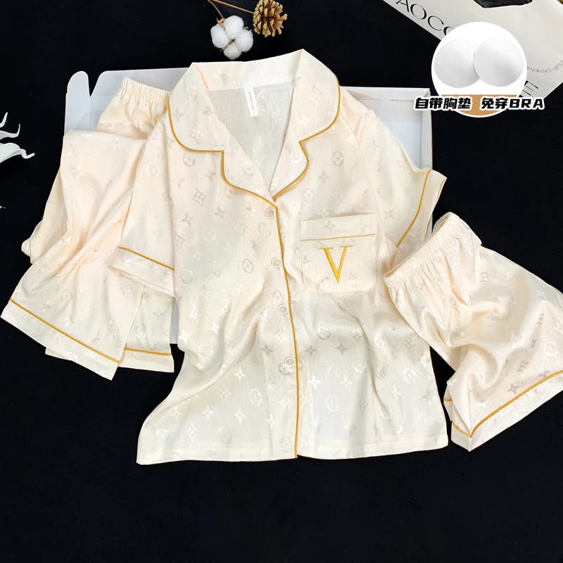 Smvp 女士睡衣三件套家居服-253-3G