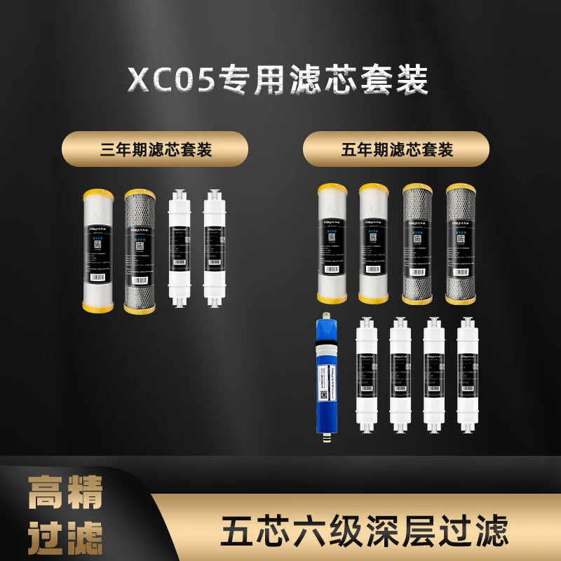 汉尔顿变频净水器HRD-RO200-XC05款滤芯过滤系统3年5年滤芯套装