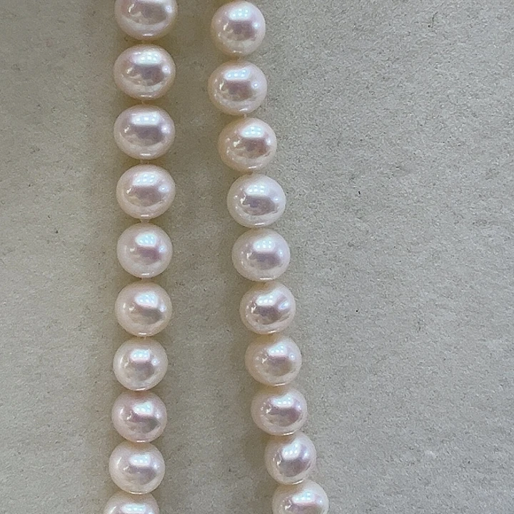 淡水珍珠银S925镶嵌颈饰➕9-10高品极光炫彩