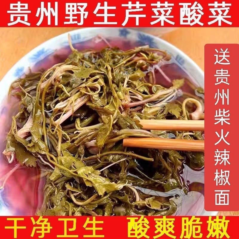 贵州芹菜酸菜农家特产新鲜凉拌开胃下饭菜贵州贵州特产水芹菜酸菜