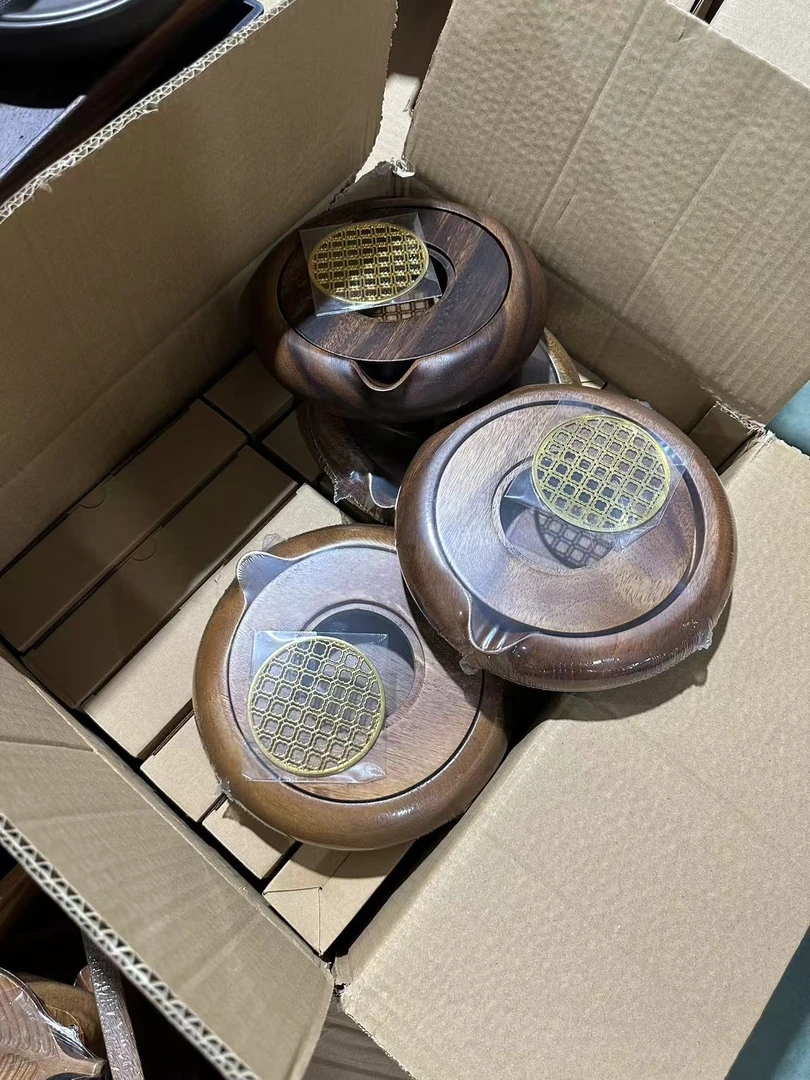 南美胡桃木开口笑茶盘*尾货微瑕