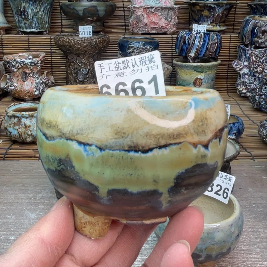 手工花盆默认瑕疵完美者勿拍